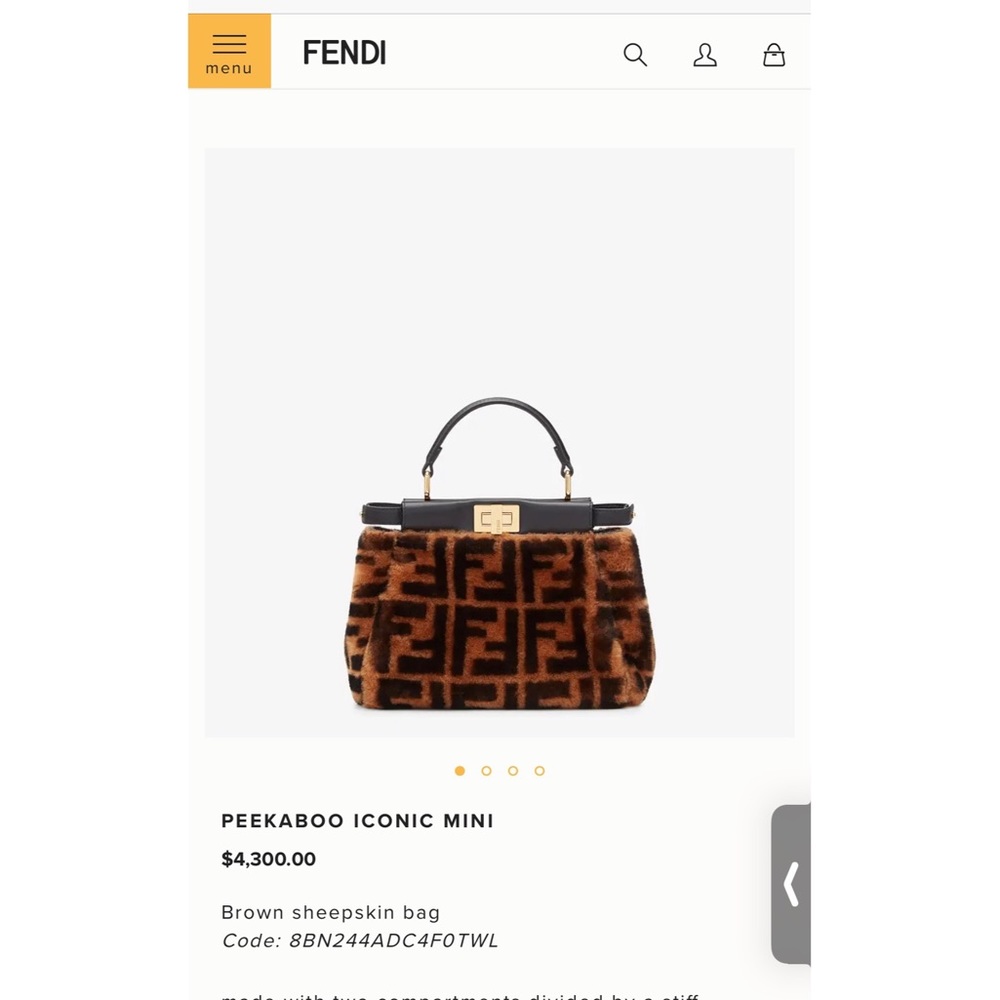 NWOT Mini Fendi Peekaboo! 100% Authentic.